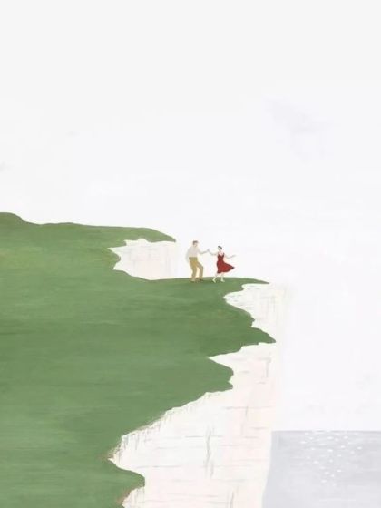 月沉霧隱，曦光漸浮