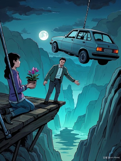 懸崖上的蘭花草