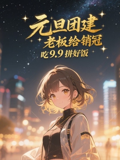 元旦團建，老闆給銷冠吃9.9拚好飯